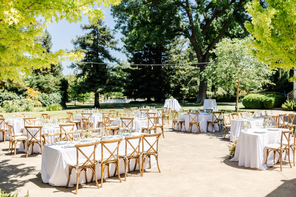Reception decor for Park Winters Wedding by a sacramento wedding photographer