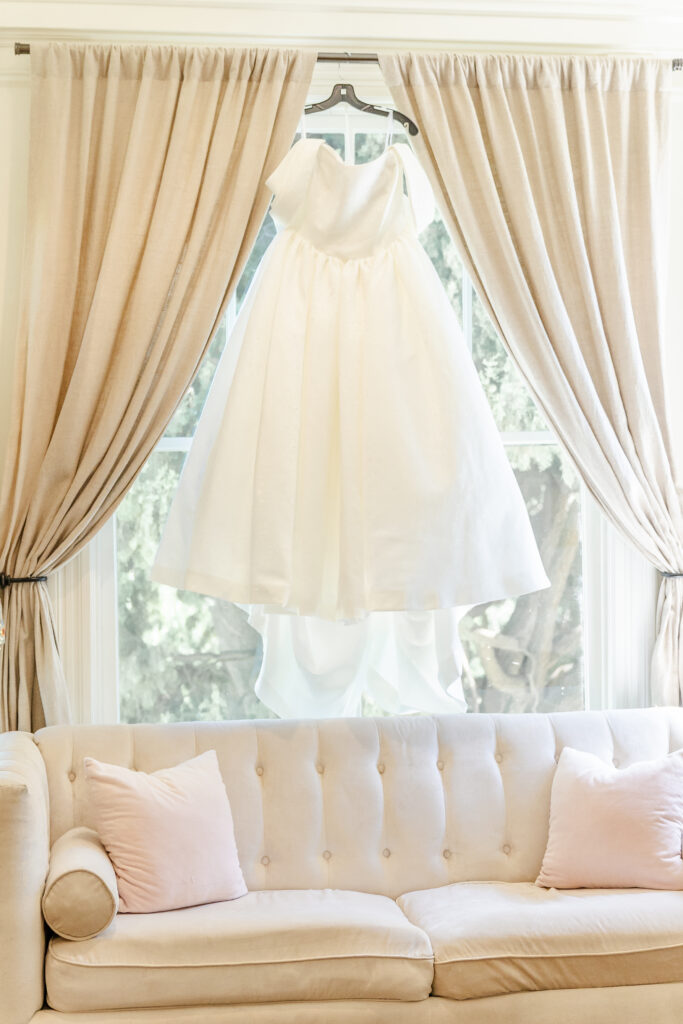bridal gown at park winters wedding captured by sacramento wedding photographer